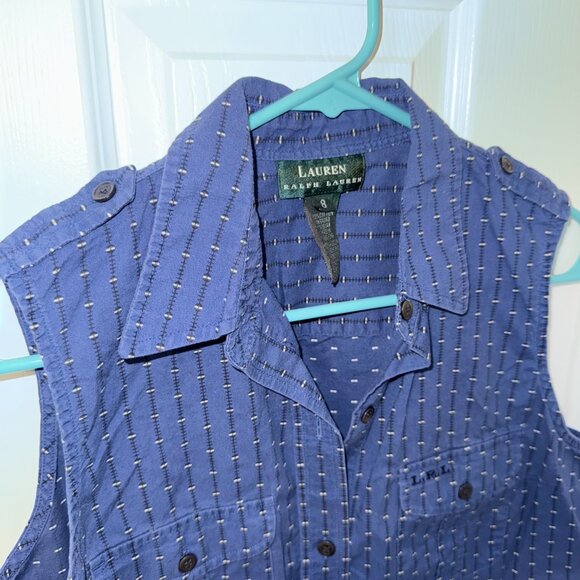 Lauren Ralph Lauren Women's Sleeveless Button-Down Size 8‎ - Picture 6 of 11